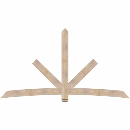 Ekena Millwork Alberta Smooth Timber Gable Bracket, Douglas Fir, 108"W x 58"H x 3 1/2"D x 5 1/2"F, 13/12 Pitch GBW108X58X0406ALB00SDF
